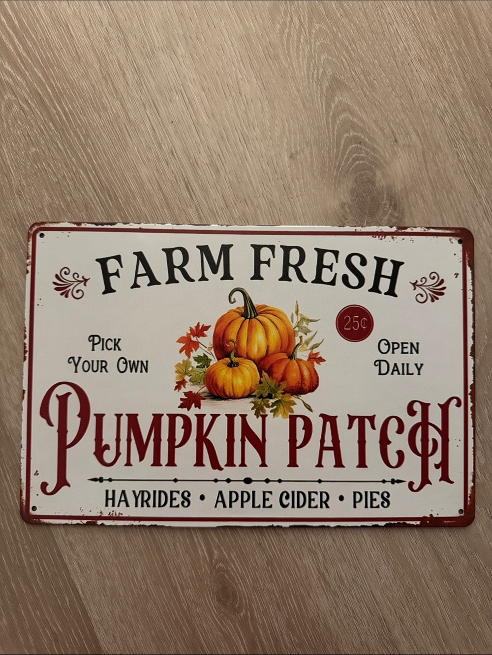 Farm Fresh Pumpkin Patch Decorative Metal Sign NEW 🏷️